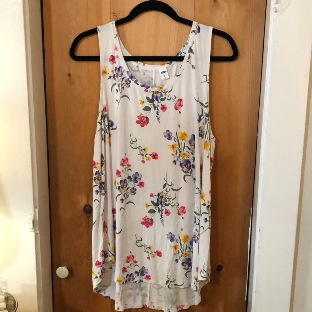 Old Navy Luxe swing tank top floral XL